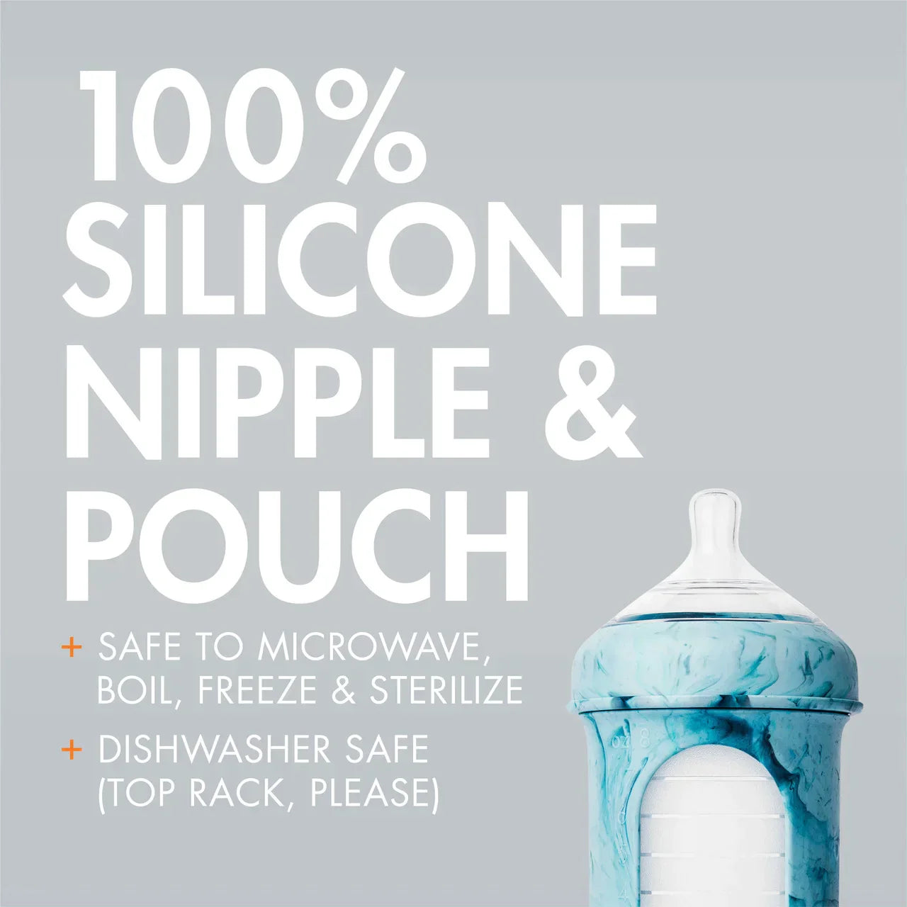 NURSH Silicone Pouch Bottle 4oz 3pk