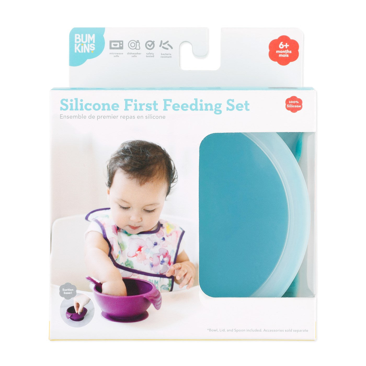 Silicone First Feeding Set with Lid & Spoon