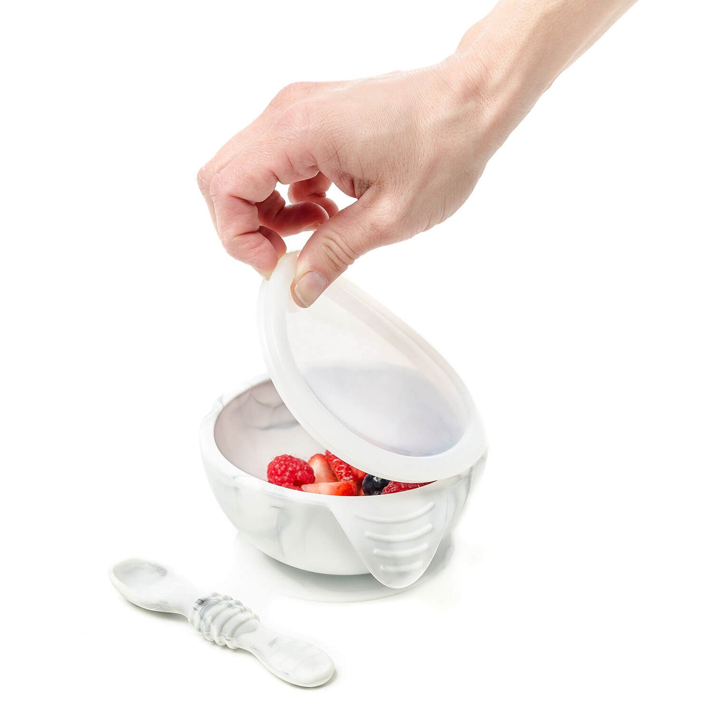 Silicon First Feeding Set w/Lid & Spoon