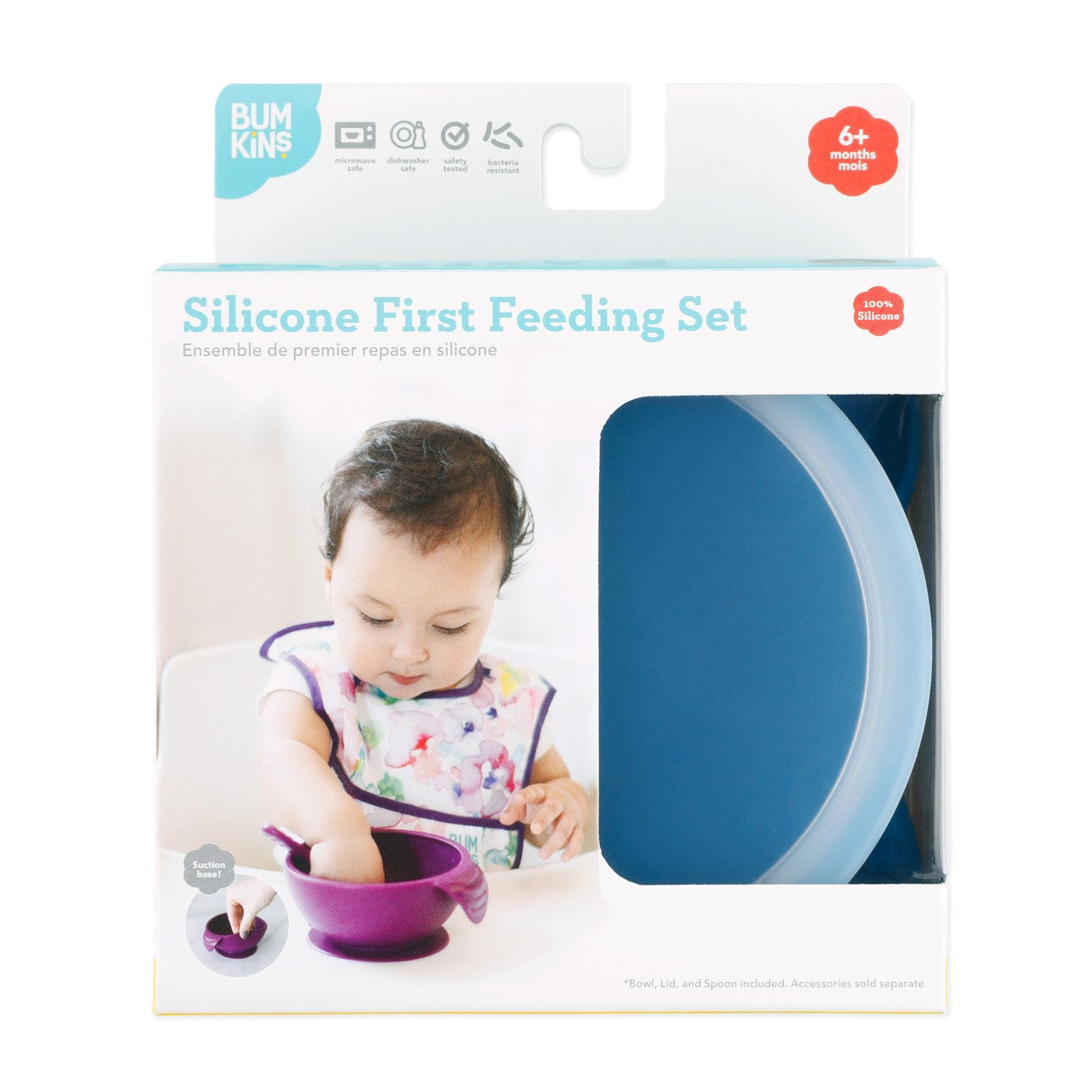 Silicone First Feeding Set with Lid & Spoon