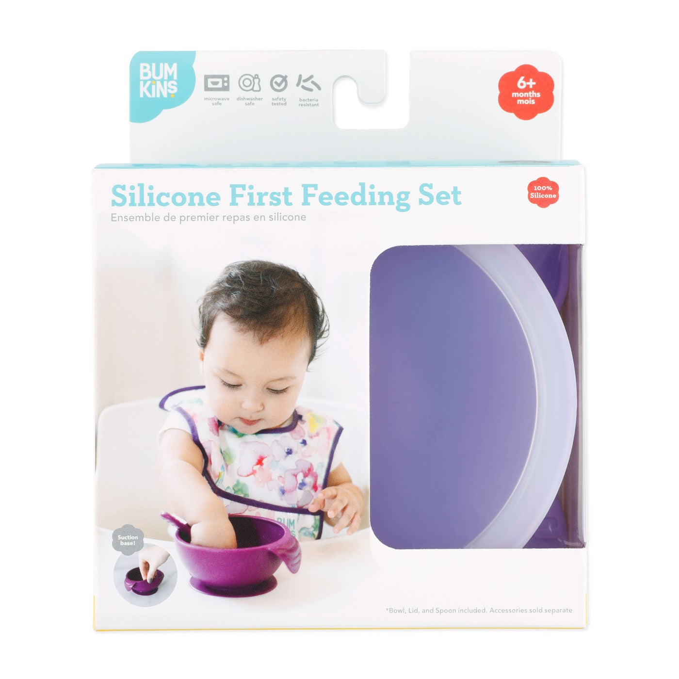 Silicone First Feeding Set with Lid & Spoon