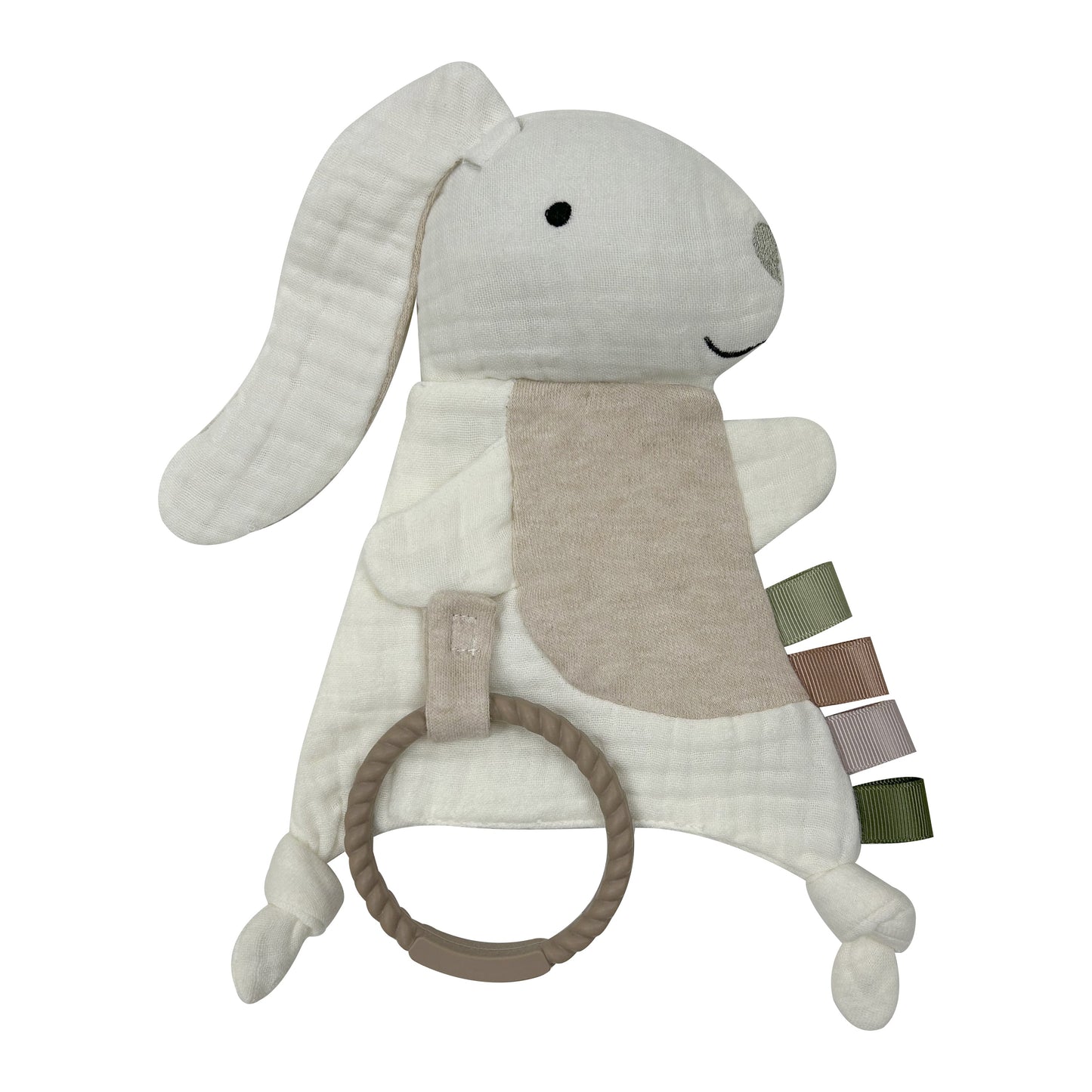 Simmons Deluxe 4 Ply Muslin Blanket with toy Coconut Milk