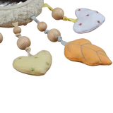 Bahbah the Lamb Mobile with Fabric Hearts