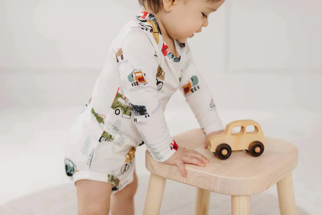 Long Sleeve Bodysuit Happy Trucks