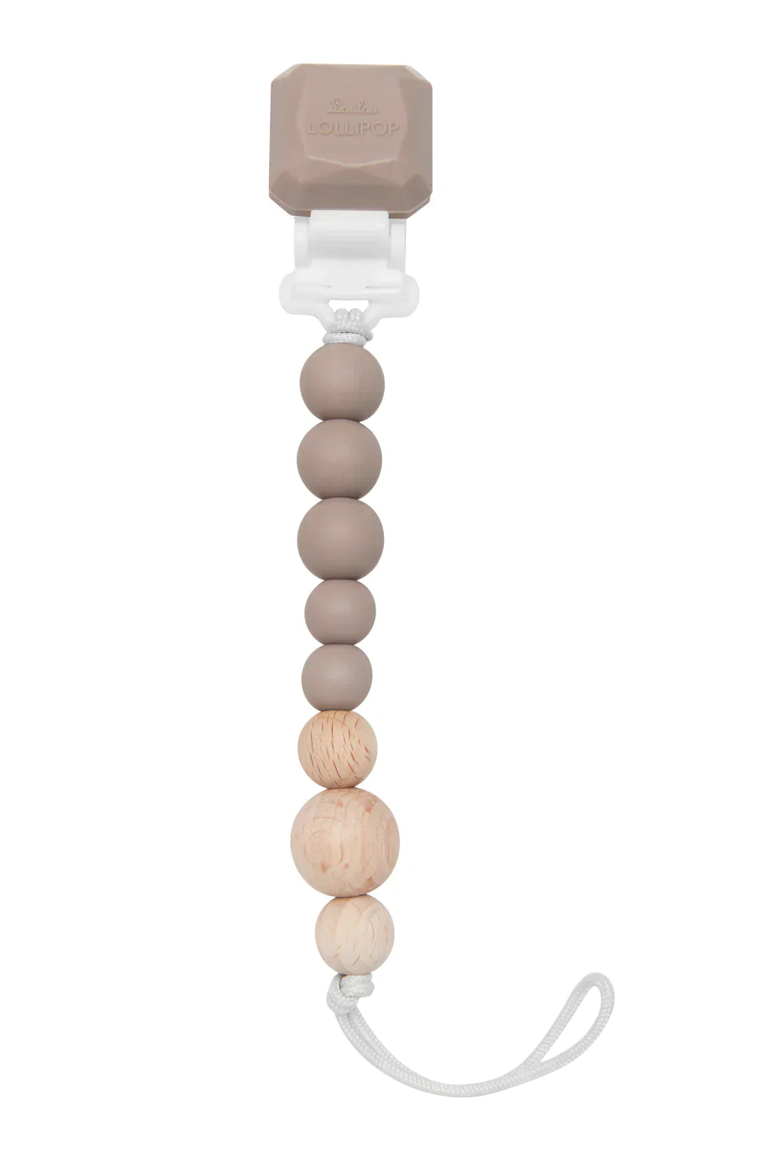 Pacifier Clip Pop Silicone & Wood