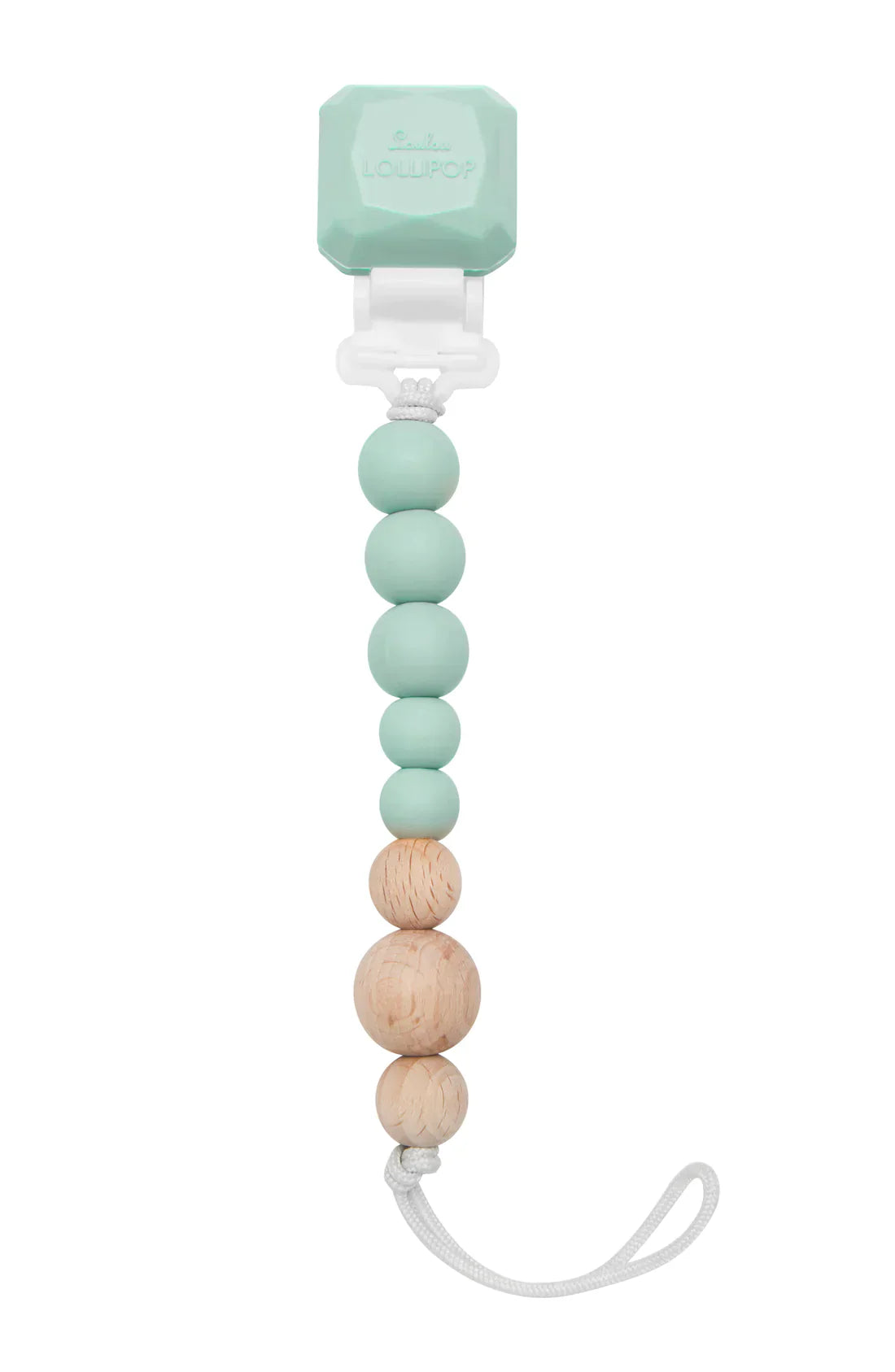 Pacifier Clip Pop Silicone & Wood