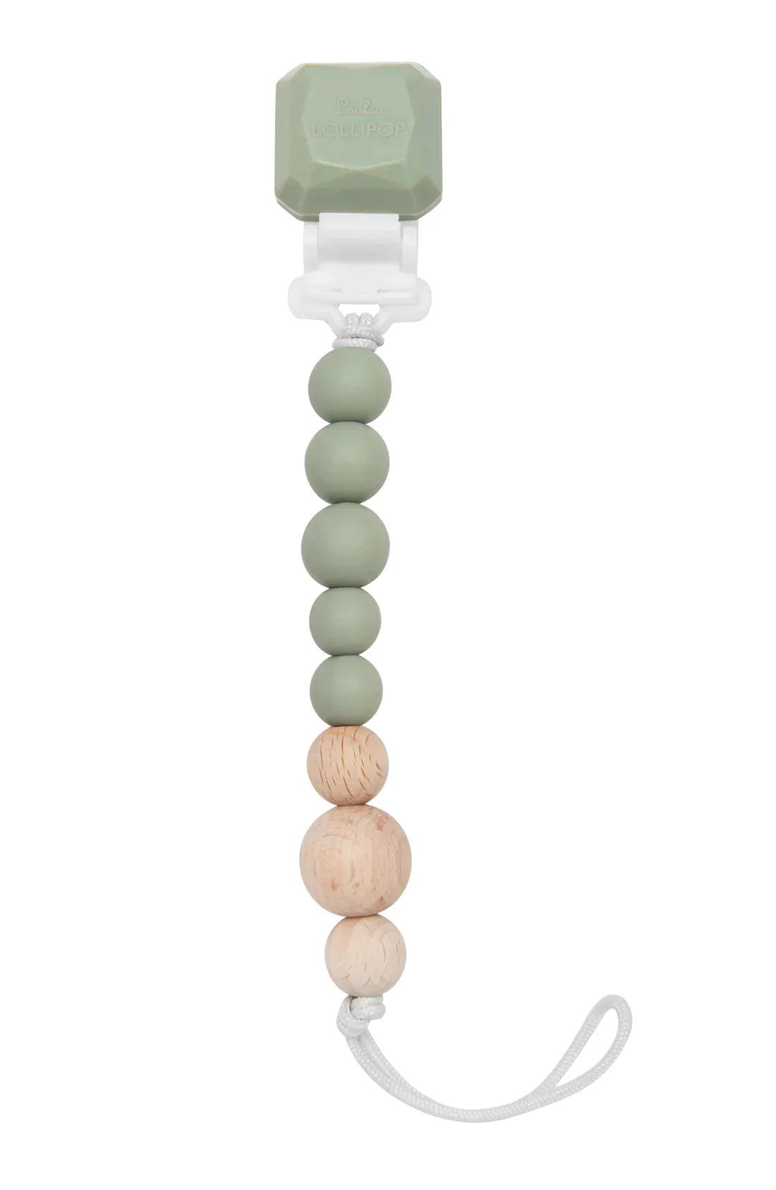 Pacifier Clip Pop Silicone & Wood