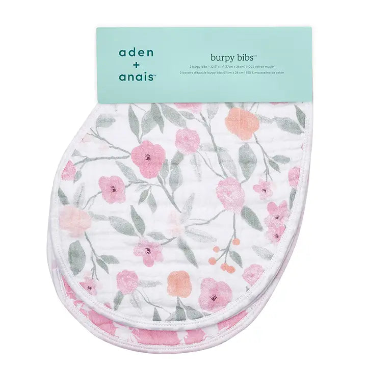 Cotton Muslin Burpy Bibs 2pk