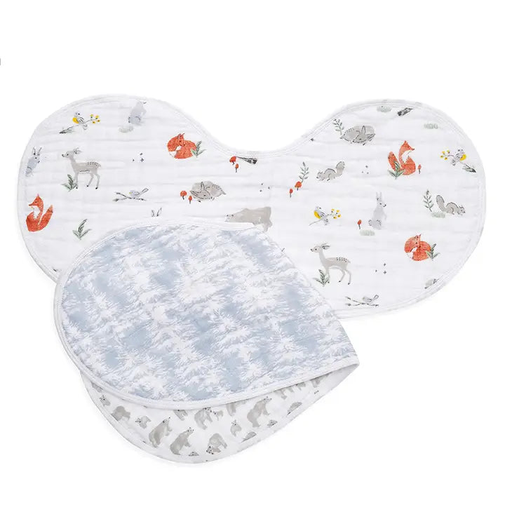 Cotton Muslin Burpy Bibs 2pk