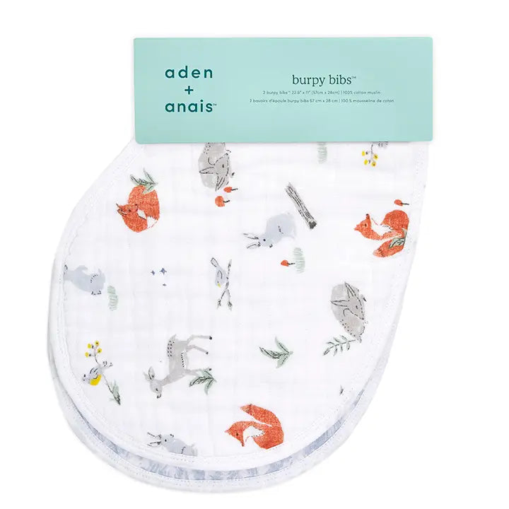 Cotton Muslin Burpy Bibs 2pk