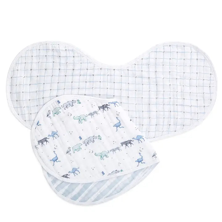 Cotton Muslin Burpy Bibs 2pk