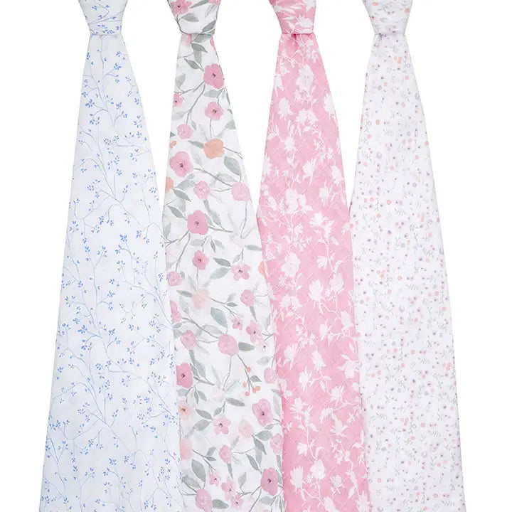 Cotton Muslin Swaddles 4pk