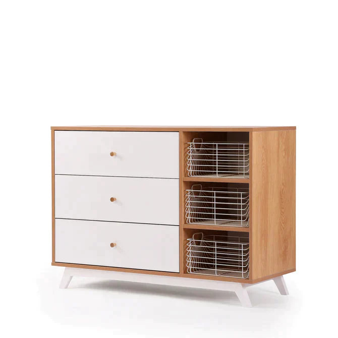 Central Park 3 drawer Two Shelves Dresser