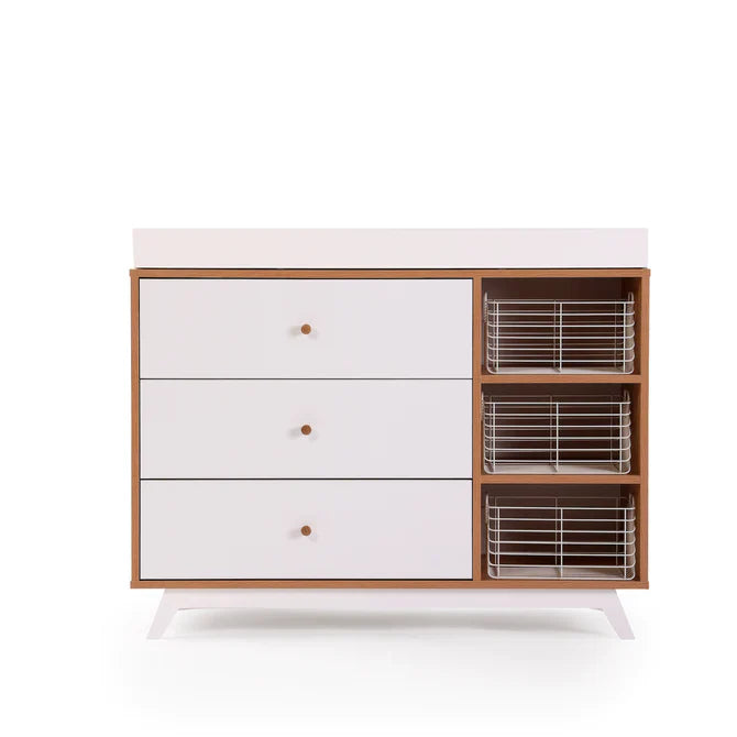 Central Park 3 drawer Two Shelves Dresser