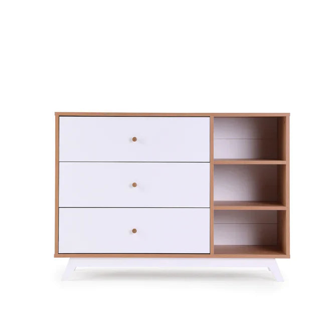 Central Park 3 drawer Two Shelves Dresser