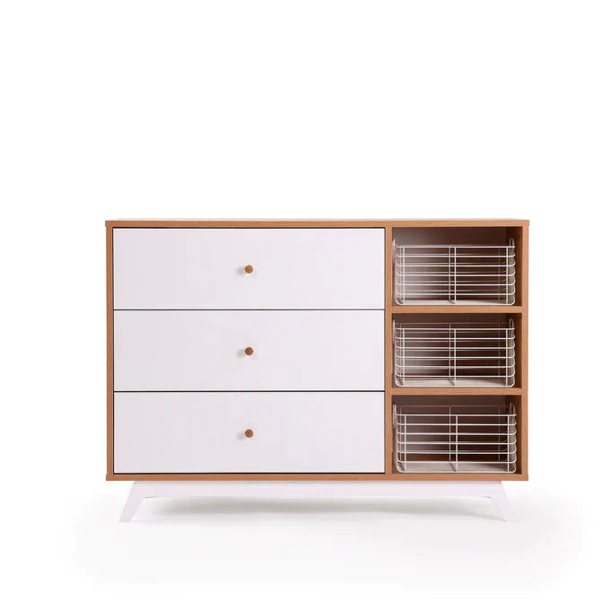 Central Park 3 drawer Two Shelves Dresser