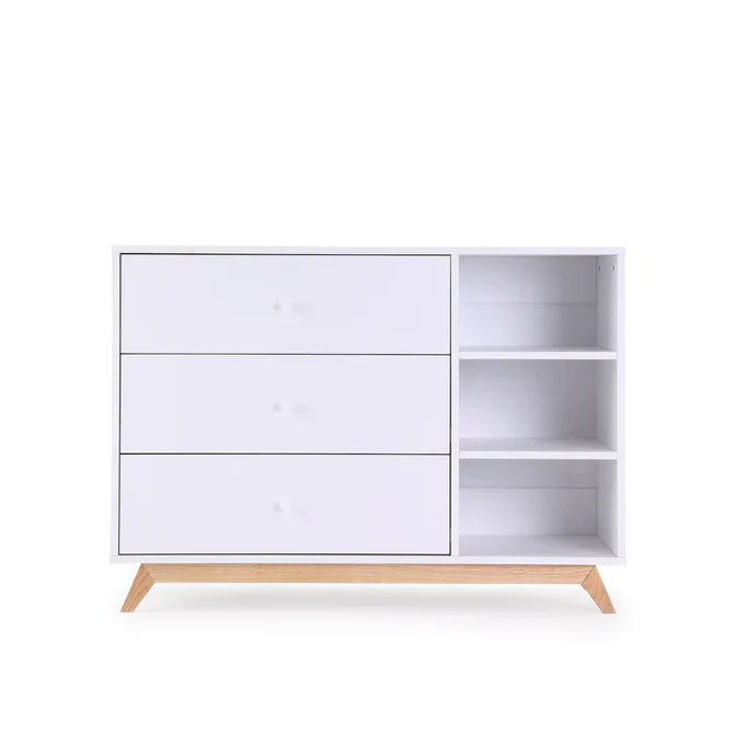 Central Park 3 drawer Two Shelves Dresser