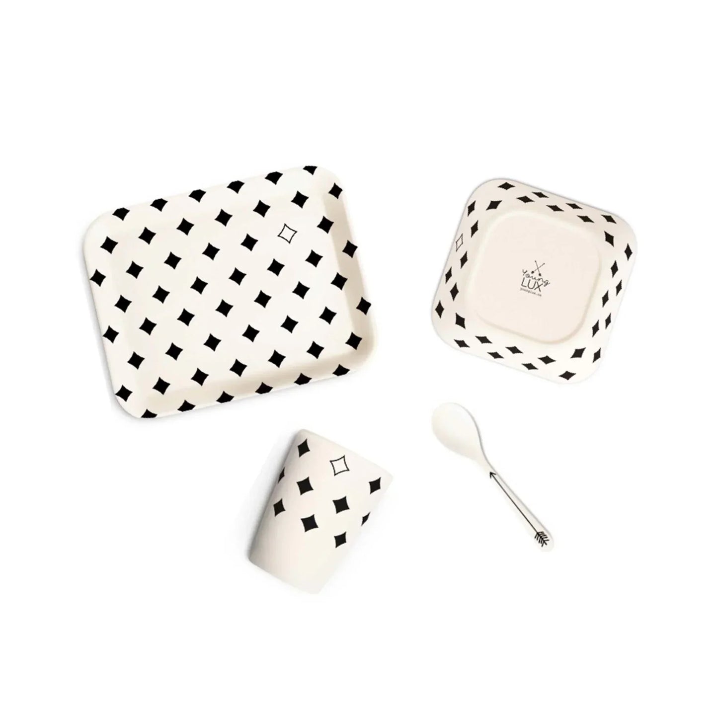 Bamboo Fiber Tableware 5 Pc Gift Set