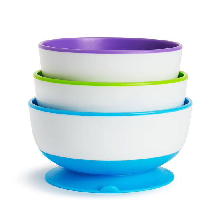 Stay Put Suction Bowls - 3pk