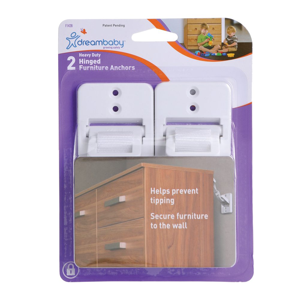 Dreambaby Heavy Duty Hinged Furniture Anchors 2pk