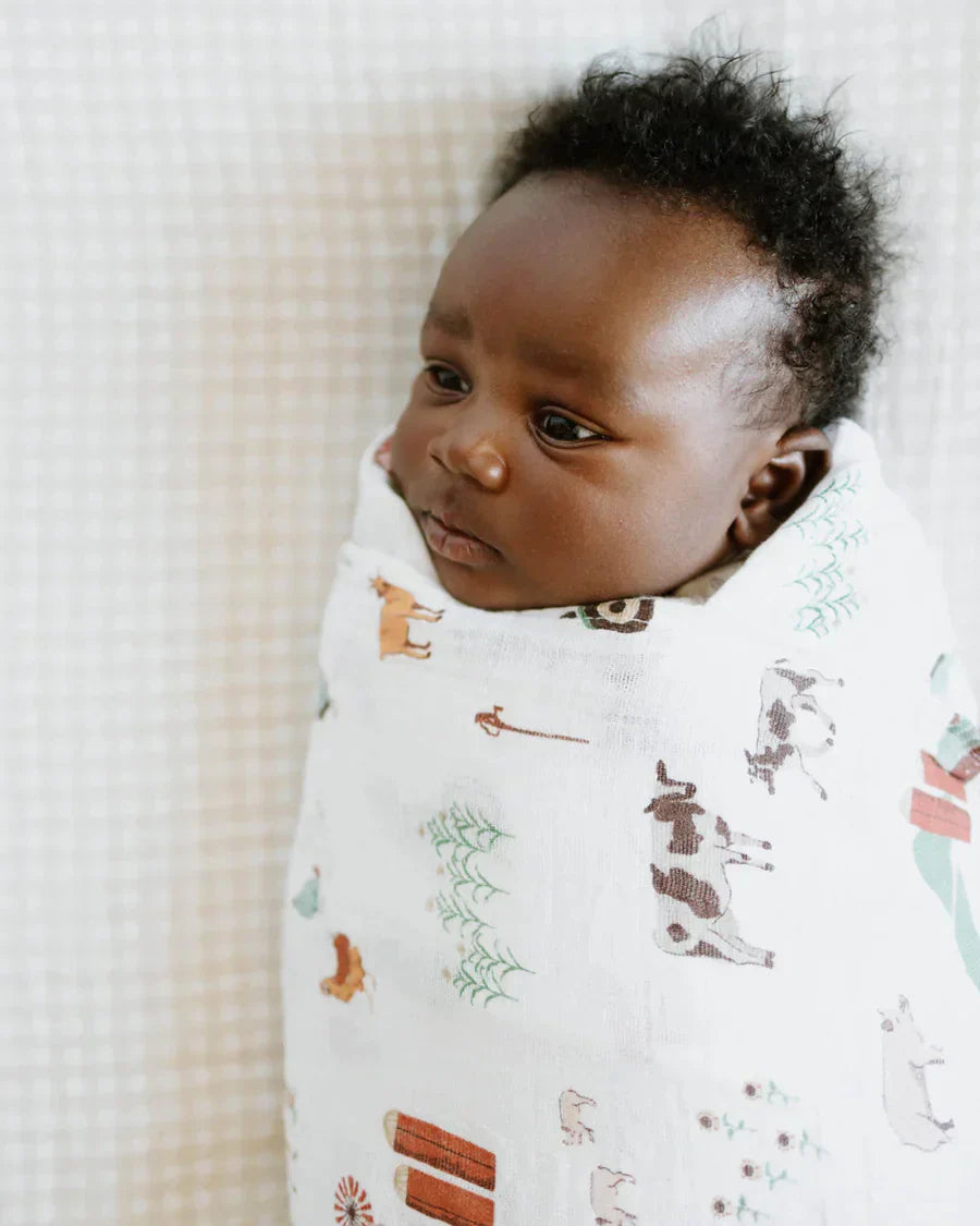 Cotton Muslin Swaddle Blanket Set