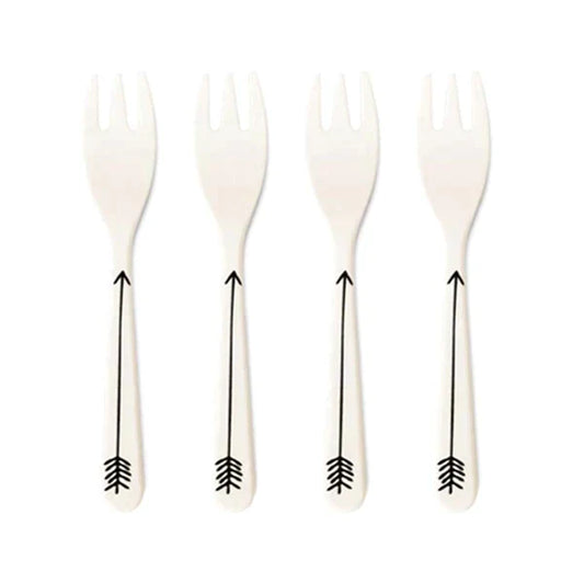 Bamboo Fiber Forks Arrows 4 pack