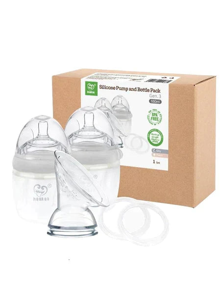 haakaa Generation 3 Silicone Pump and Bottle Pack