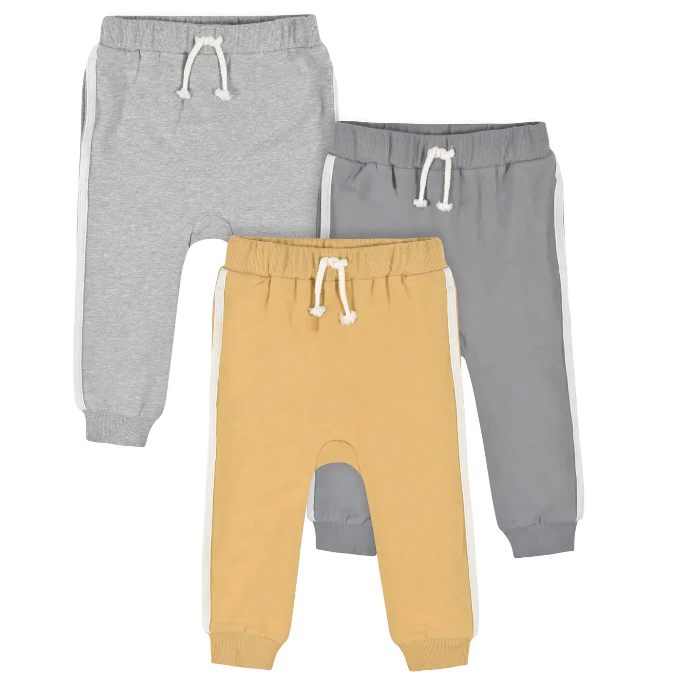 Gray & Yellow Joggers 3 Pk Set