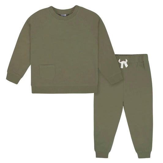 Green Pullover & Jogger 2 Pc Set