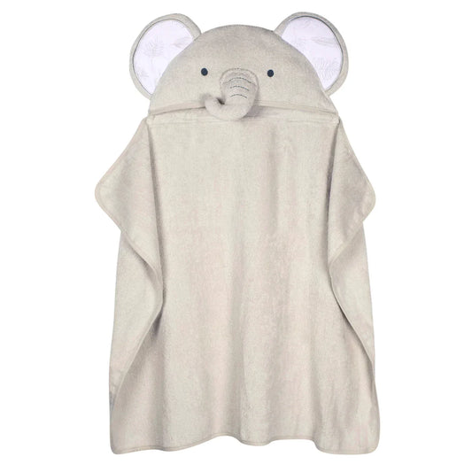 Just Born Baby Neutral Natural Leaves Elephant Bath Wrap