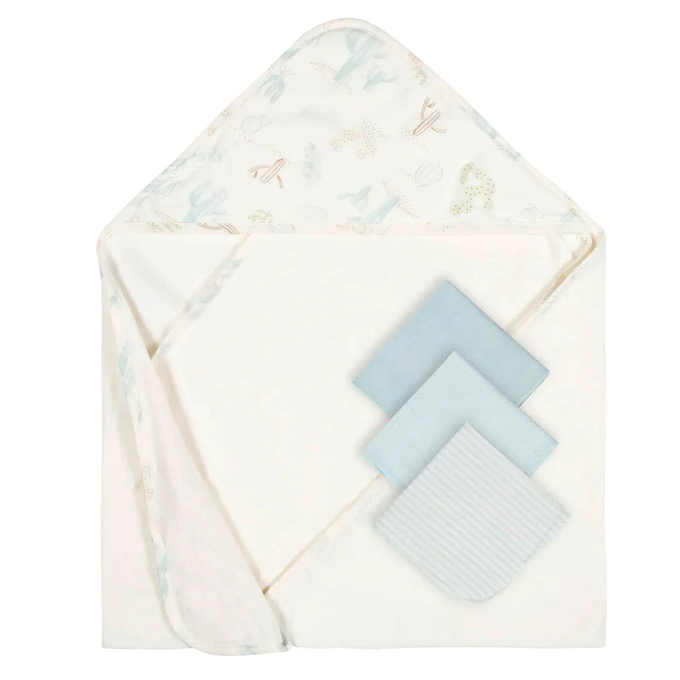 Just Born 4-Piece Hooded Towel and Washcloths