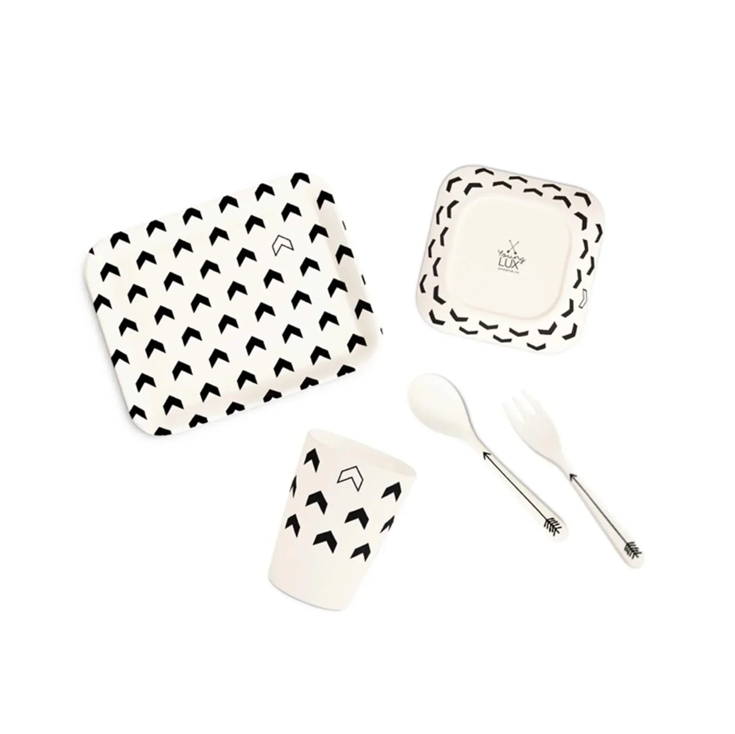 Bamboo Fiber Tableware 5 Pc Gift Set