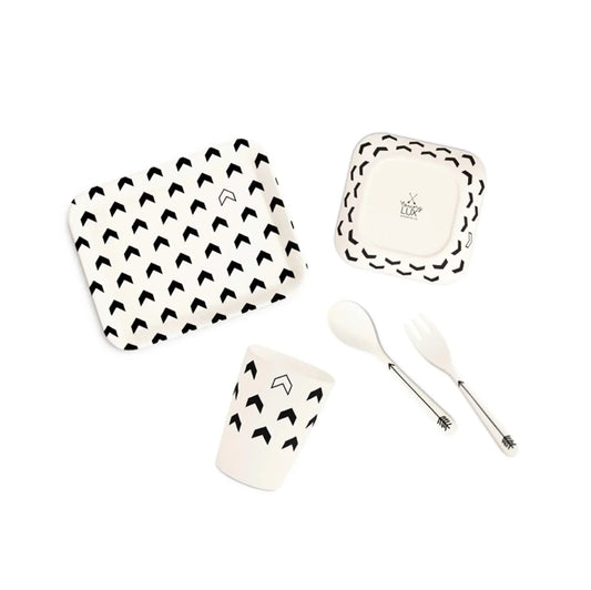 Bamboo Fiber Tableware 5 Pc Gift Set