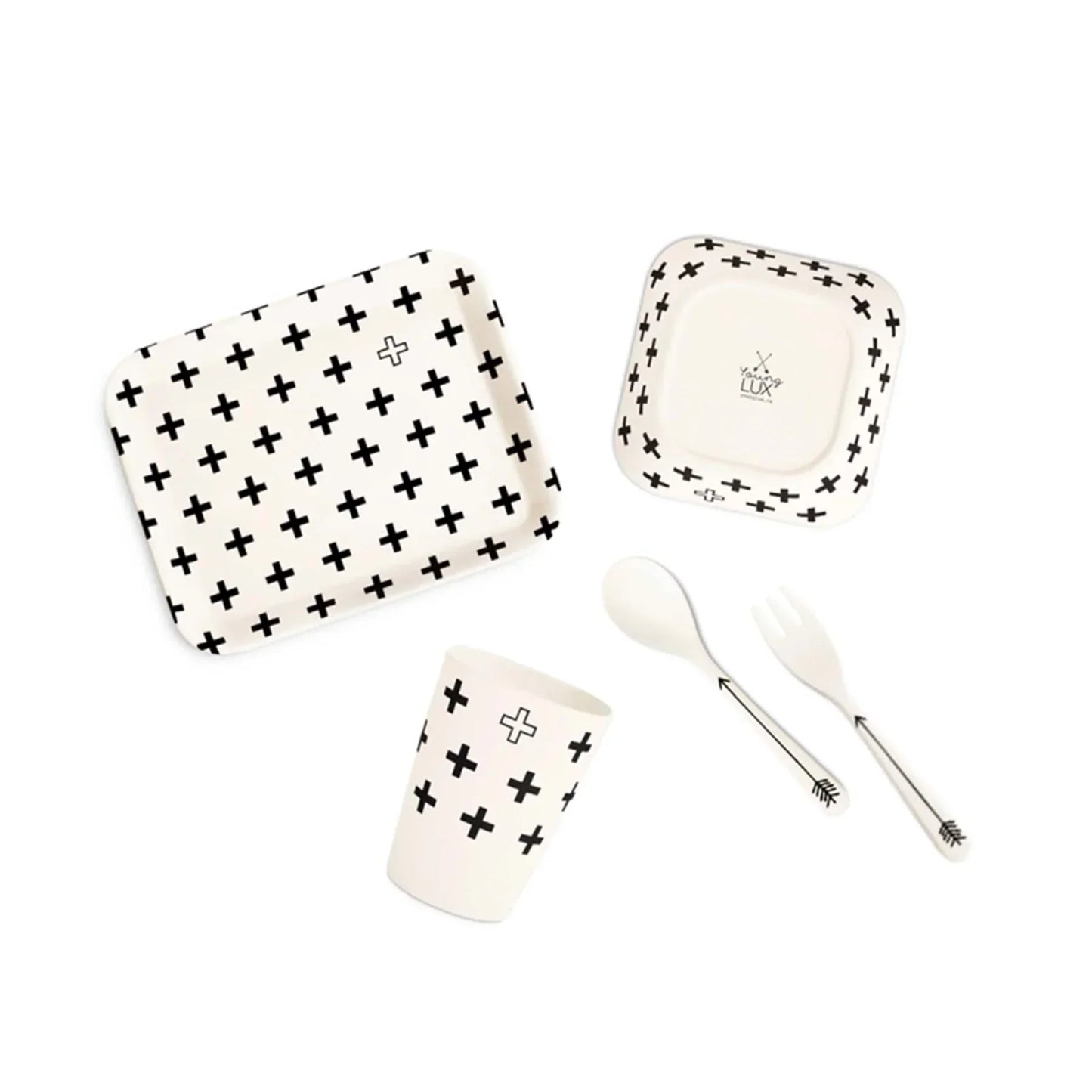 Bamboo Fiber Tableware 5 Pc Gift Set