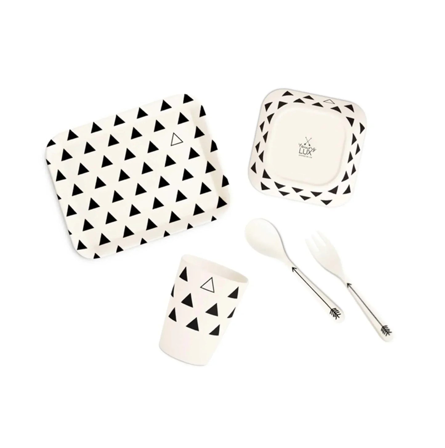 Bamboo Fiber Tableware 5 Pc Gift Set