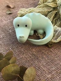 Crocodile Organic Natural Rubber Rattle Teether & Bath Toy