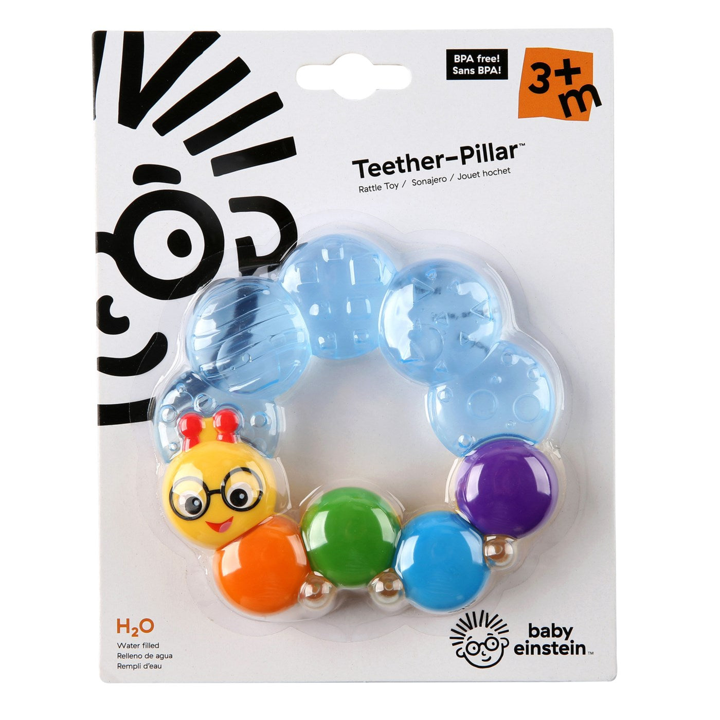 Teether-Pillar Rattle Toy