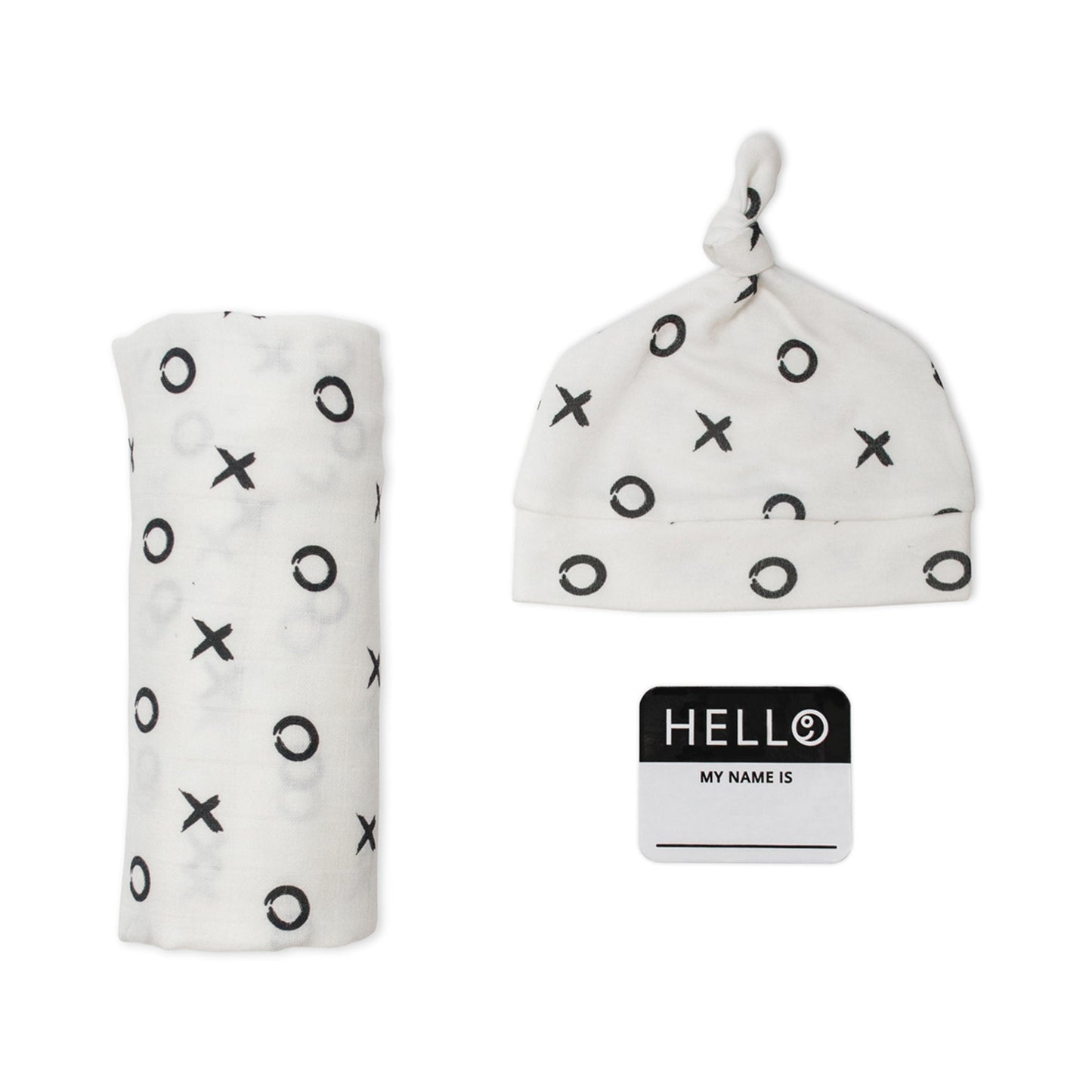 Lulujo Hello World Blanket & Knotted Hat