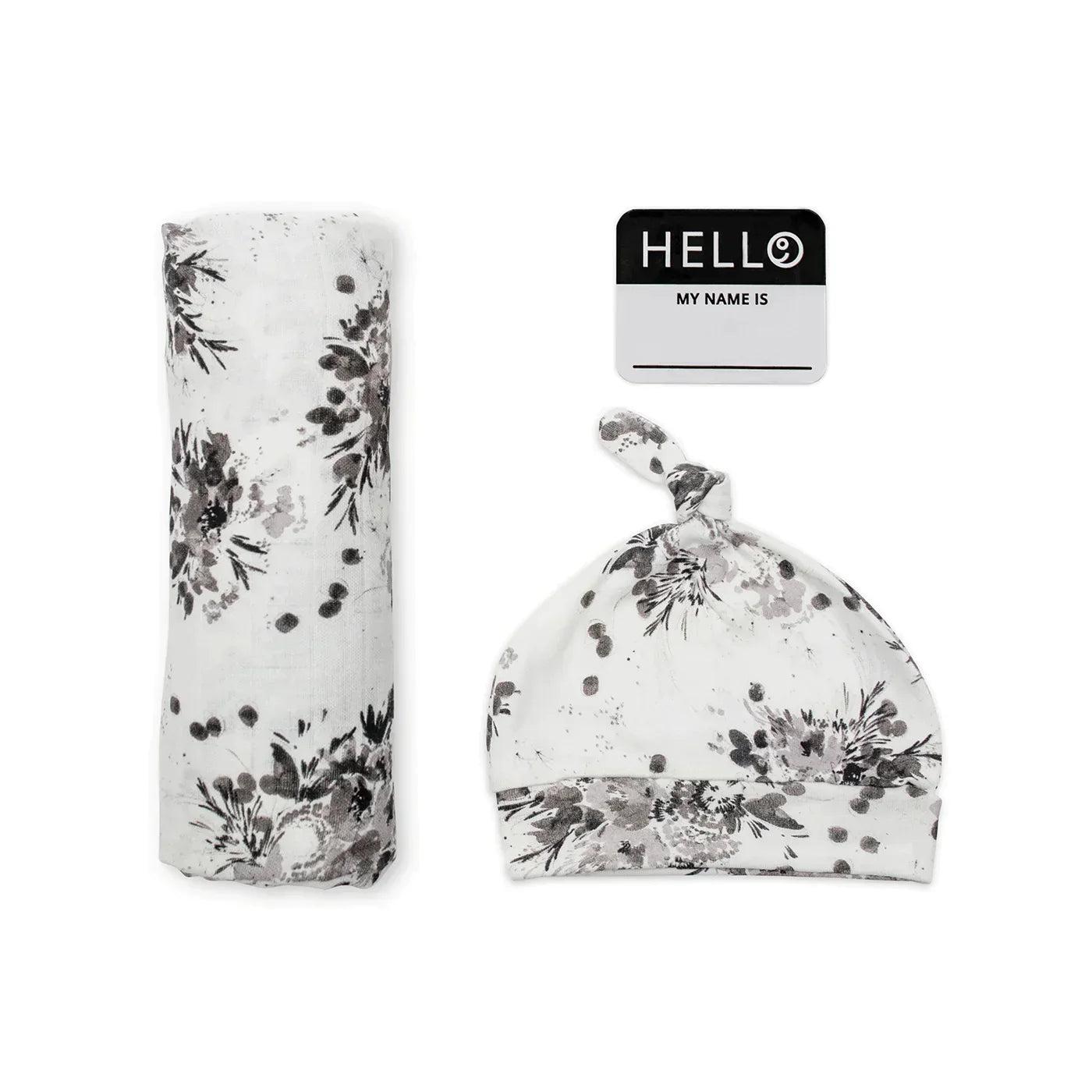 Lulujo Hello World Blanket & Knotted Hat