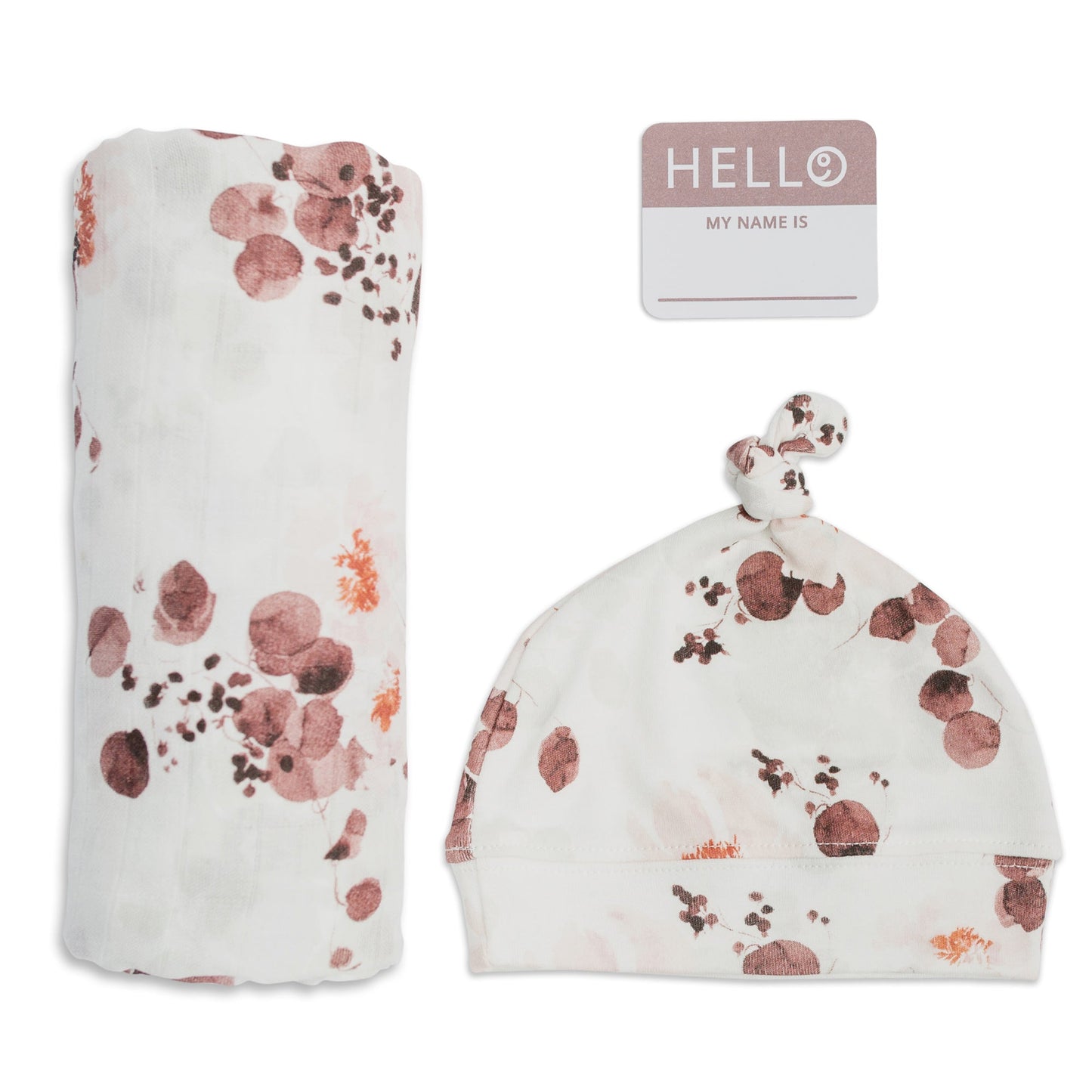 Lulujo Hello World Blanket & Knotted Hat