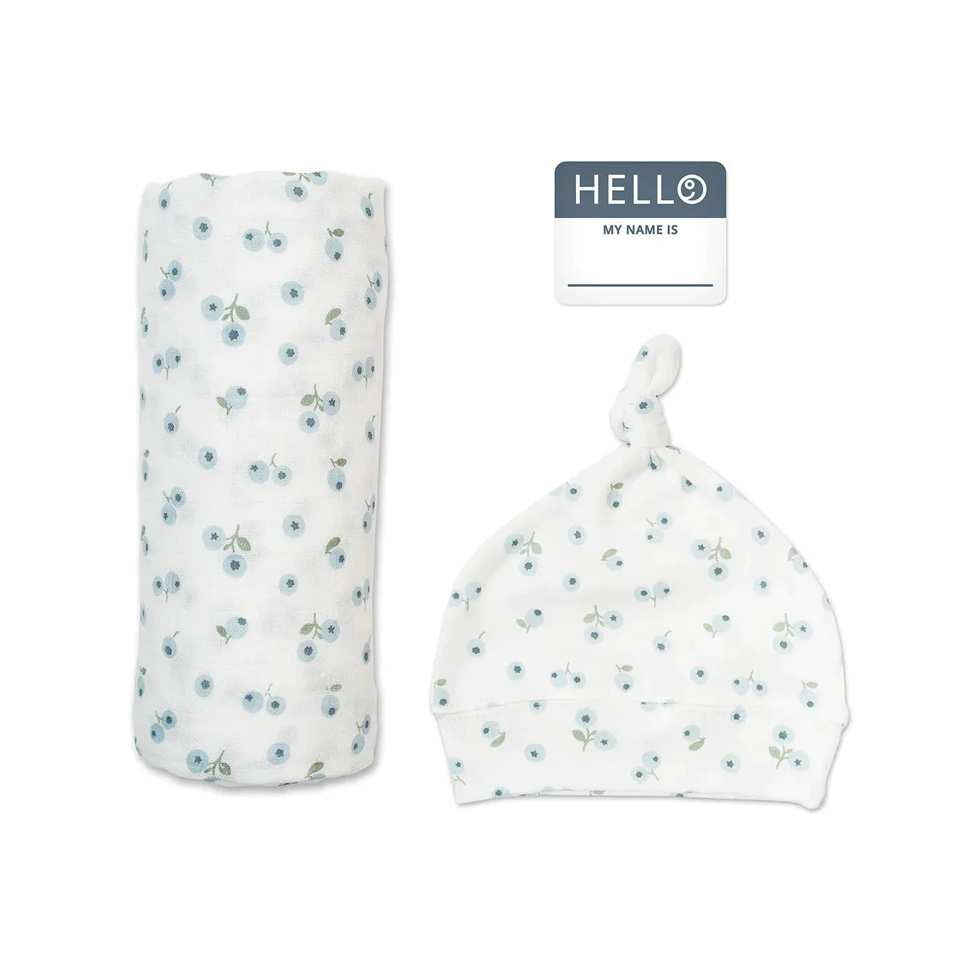 Lulujo Hello World Blanket & Knotted Hat