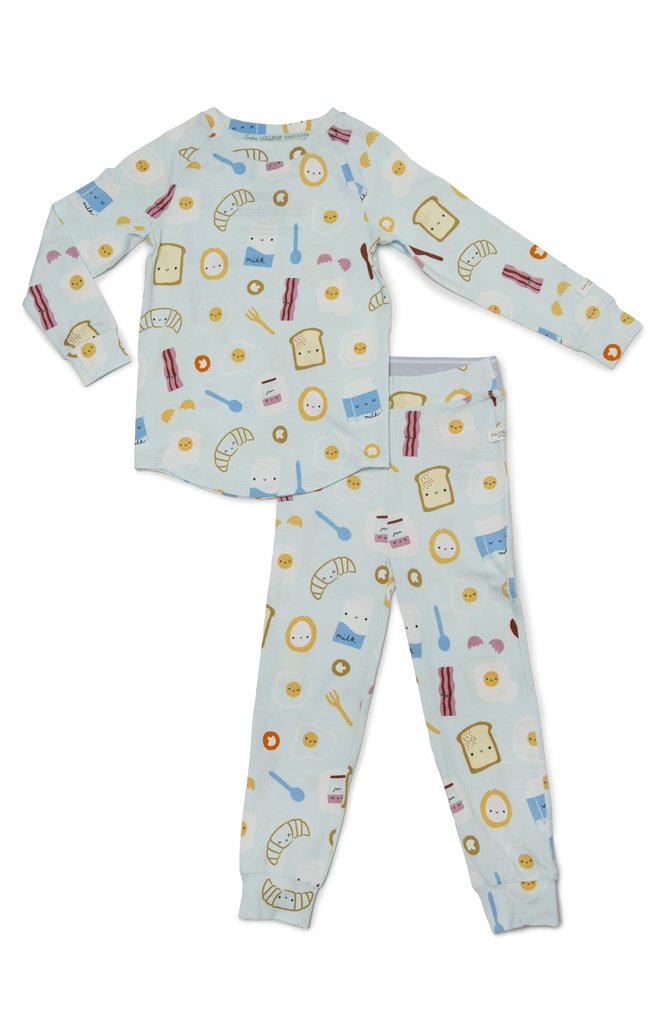 2-Pc Pajama Set In TENCEL Breakfast Blue