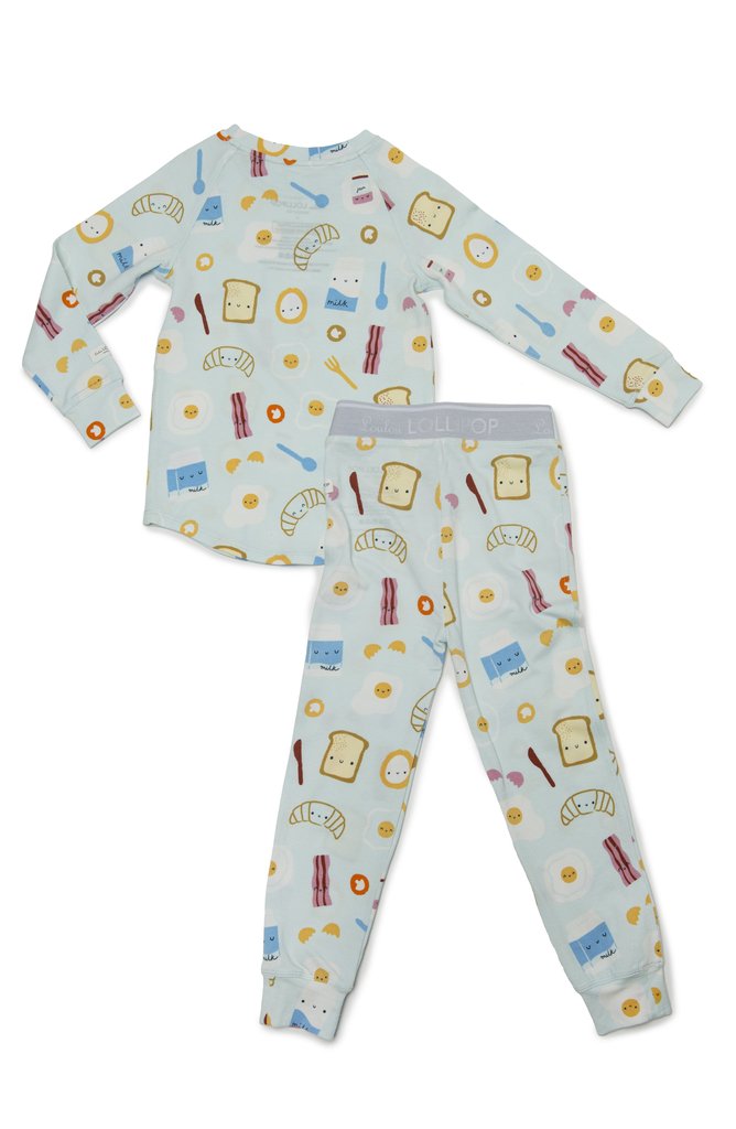 2-Pc Pajama Set In TENCEL Breakfast Blue