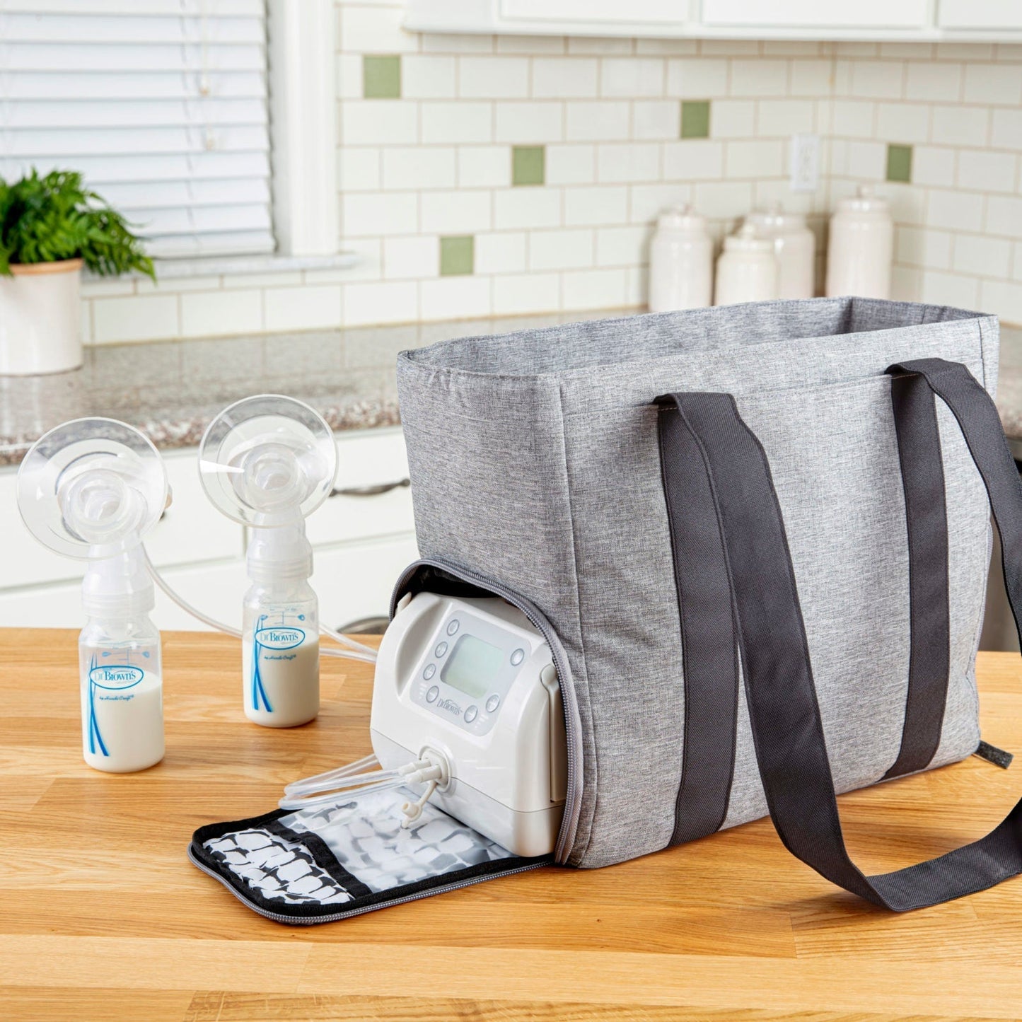 Breast Pump Carryall Tote Bag Leather