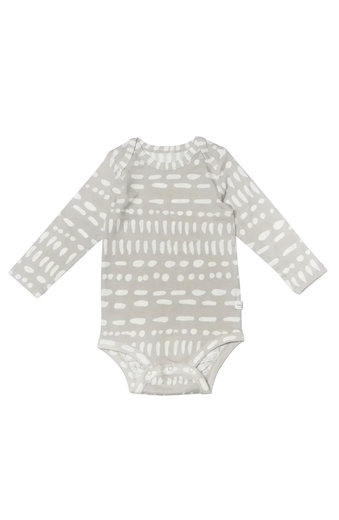Long Sleeve Bodysuit Grey Mudcloth