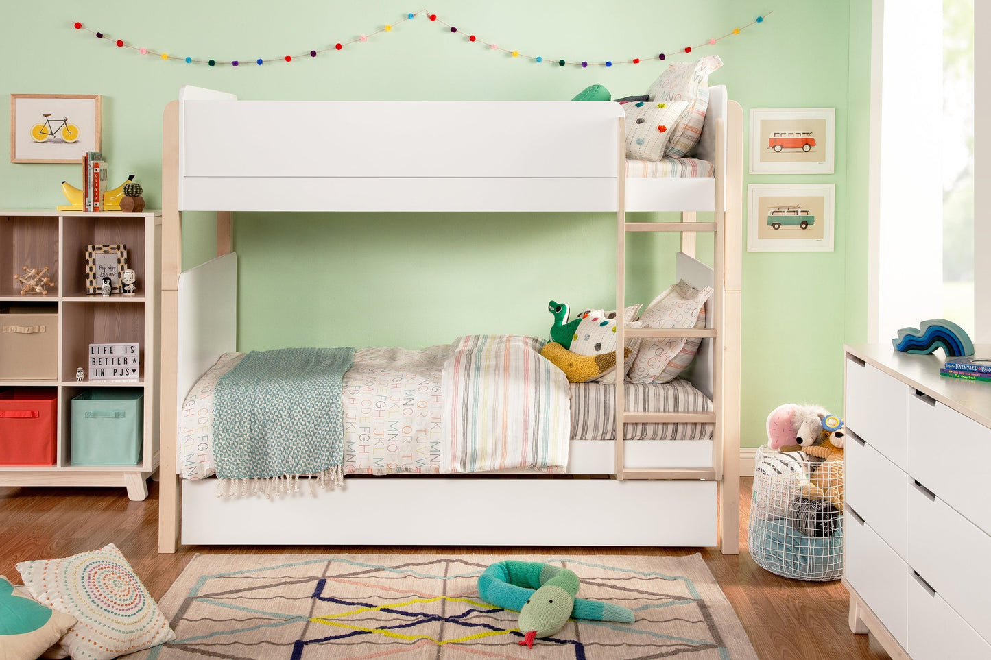 Babyletto TipToe Bunk Bed White/ Washed Natural