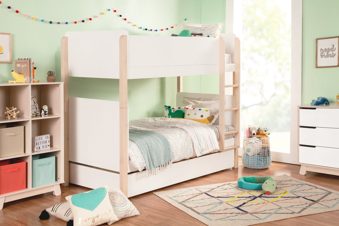 Babyletto TipToe Bunk Bed White/ Washed Natural
