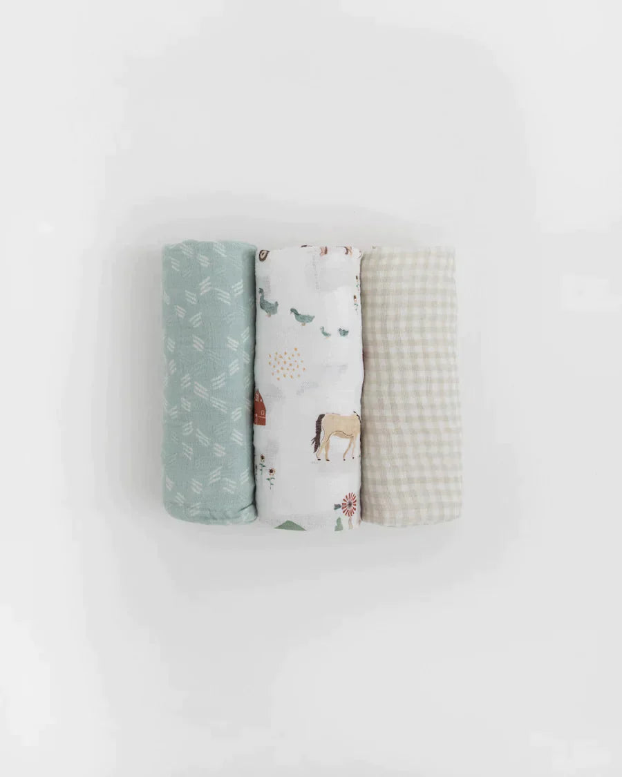 Cotton Muslin Swaddle Blanket Set