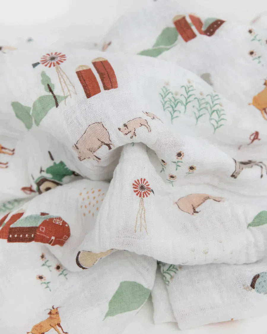 Cotton Muslin Swaddle Blanket Set