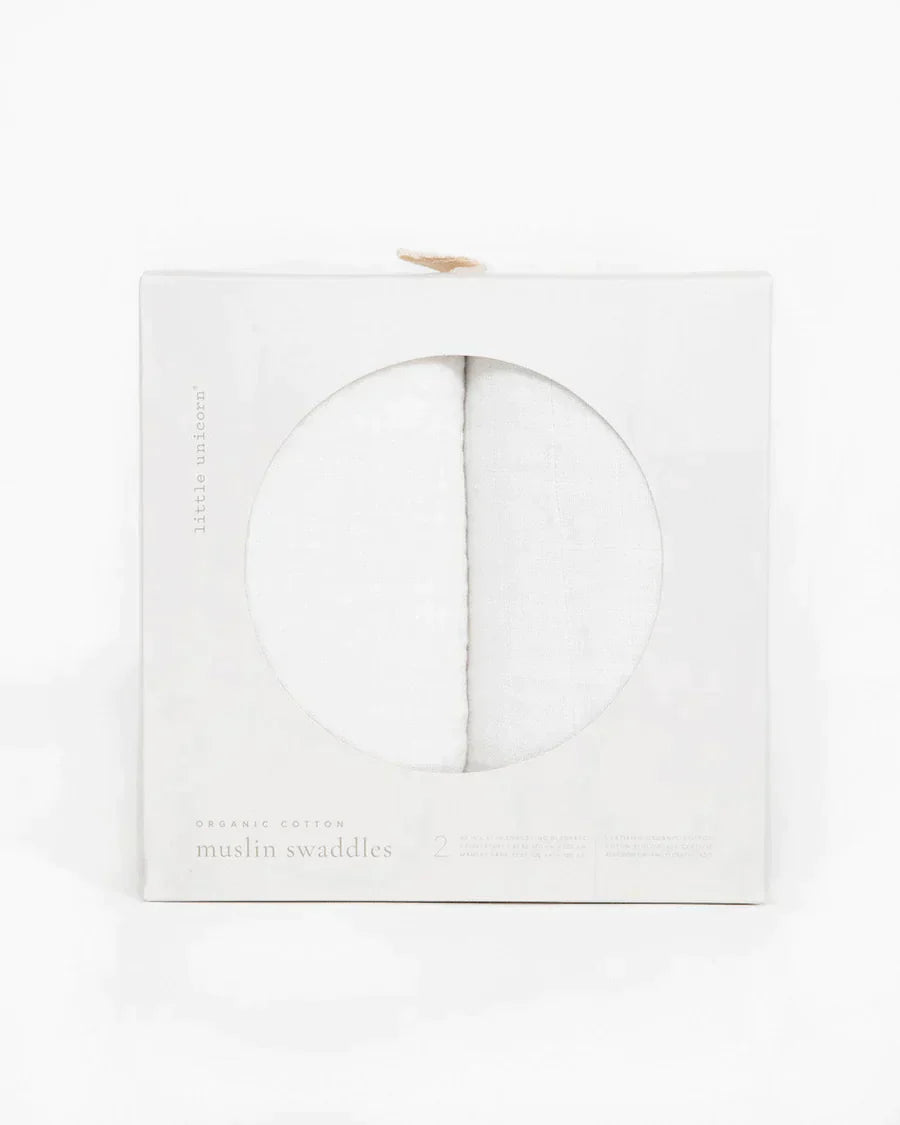 Organic Cotton Muslin Swaddle Blanket Set